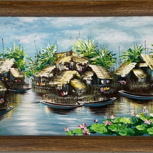 Tranh phong cảnh sông nước miền tây TSD004