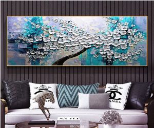 Tranh canvas đắp nổi sơn dầu HD17688