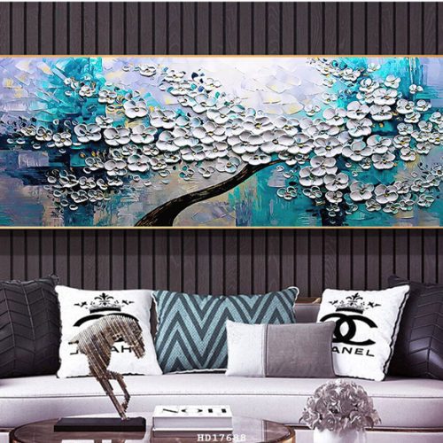 Tranh canvas đắp nổi sơn dầu HD17688