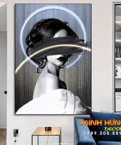 Tranh tráng gương cô gái HD10478