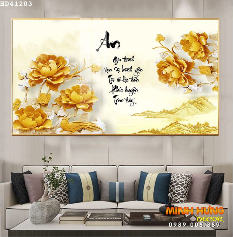 Tranh treo chữ An hiện đại HD41203