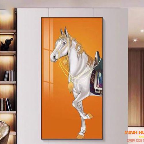 Tranh tráng gương bạch mã TGH8442