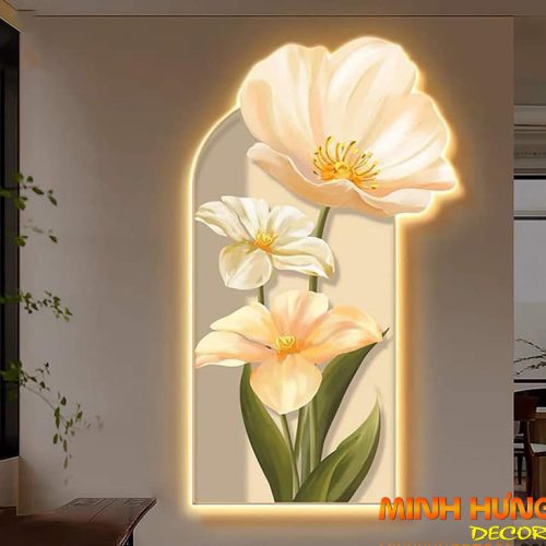 Tranh Led 3D cành hoa TL015