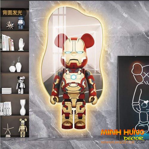 Tranh Led Rô Bốt BearBrick 100x50 TL017