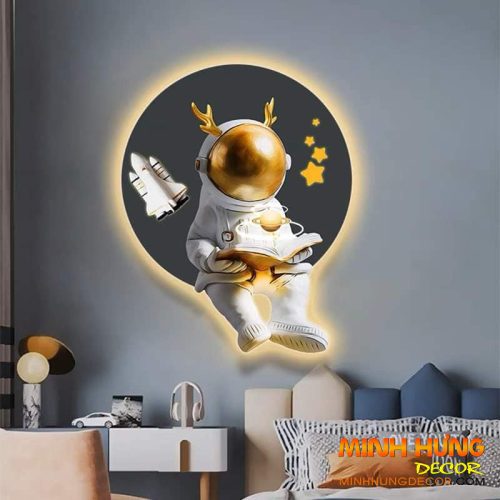 Tranh Led chú gấu ngoài không gian TL014