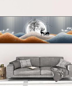 Tranh Led hươu dưới ánh trăng TL004
