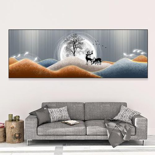 Tranh Led hươu dưới ánh trăng TL004
