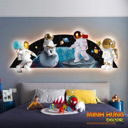 Tranh đội phi hành gia đền led TL022