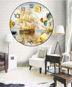 Đồng hồ tranh tráng gương thuận buồm xuôi gió