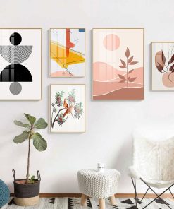 Tranh treo 5 tấm tối giản Minimalist Art TT2452