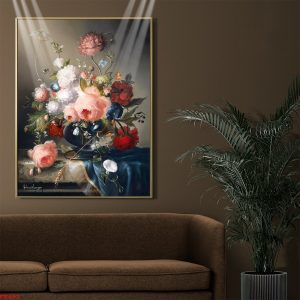 Tranh tĩnh vật sơn dầu hoa châu âu TV693