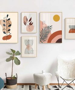 Tranh treo 5 tấm tối giản Minimalist Art TT2437
