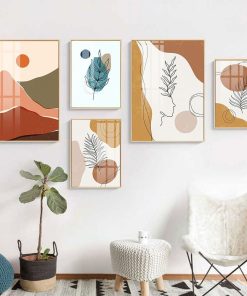 Tranh treo 5 tấm tối giản Minimalist Art TT2489