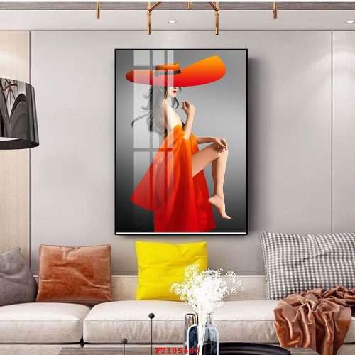 Tranh tráng gương cô gái hiện đại FT105480