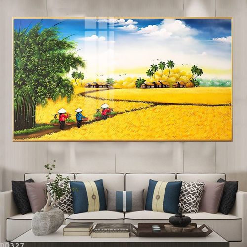 Tranh tráng gương đồng quê DQ327