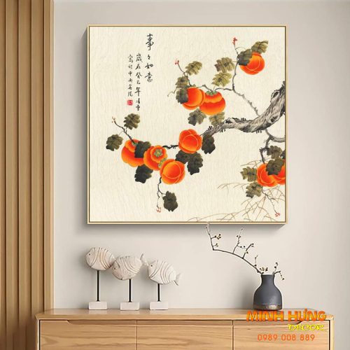 Tranh canvas quả hồng trữu quả MHC630