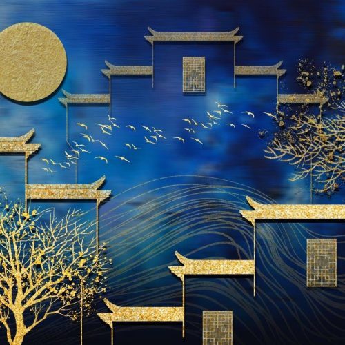 Tranh dán tường ngồi nhà sang trọng TGTV_FT5890
