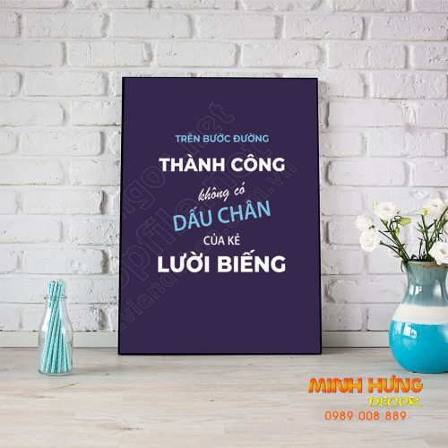 Trên bước đời thành công không có bước chân của kẻ lười biếng 263TDL