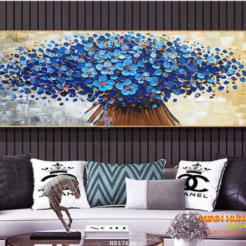 tranh canvas hoa son dau HD17696