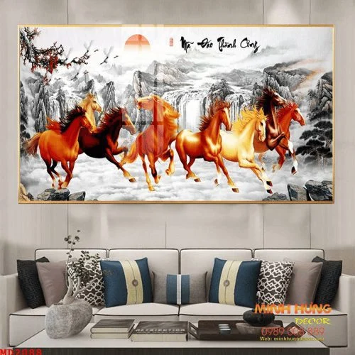 Tranh quà tặng tân gia Bat Mã Phi Nước Đại TTG003