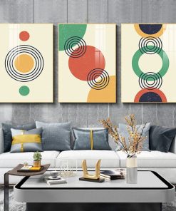 Tranh Canvas sắc màu hình học tối giản TT1019