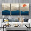 Tranh Canvas biển xanh sóng nhẹ tối giản TT1033
