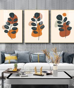 Tranh Canvas tán lá tối giản TT1099
