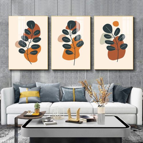 Tranh Canvas tán lá tối giản TT1099