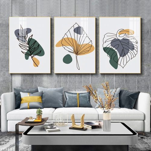 Tranh Canvas lá và đá TT1103