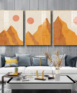 Tranh Canvas mặt trời và đỉnh núi TT1104