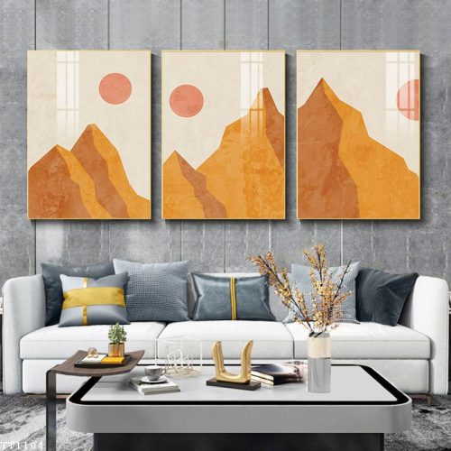Tranh Canvas mặt trời và đỉnh núi TT1104