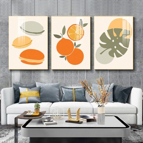 Tranh Canvas đồ ăn và lá cây TT1107