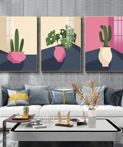 Tranh Canvas những chậu xương rồng TT1108