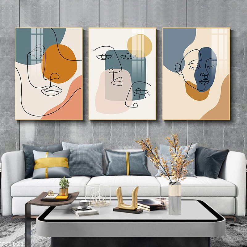 Tranh Canvas những gương mặt ẩn giấu cảm xúc TT1021