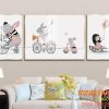Tranh tráng gương những con vật dễ thương TGH8075