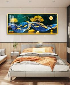 Tranh tráng gương cá theo dòng nước TGH8002