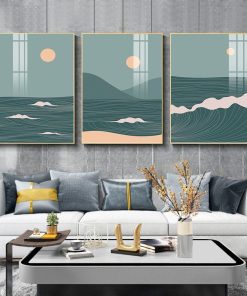 Tranh Canvas sóng biển xanh TT1088