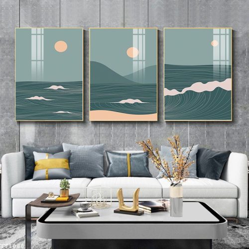 Tranh Canvas sóng biển xanh TT1088