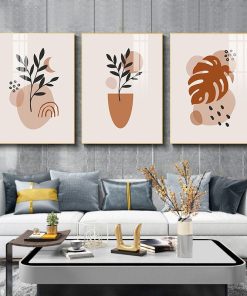 Tranh Canvas những chiếc lá tối giản TT1089