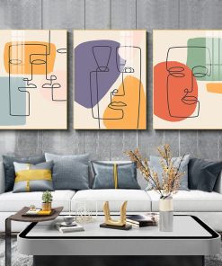 Tranh Canvas khuôn mặt hình khối TT1093