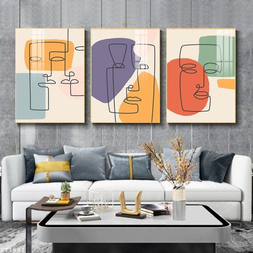 Tranh Canvas khuôn mặt hình khối TT1093