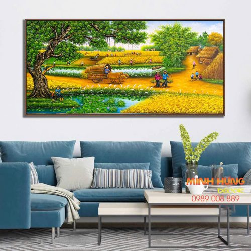 Tranh sơn dầu đồng quê TSD013