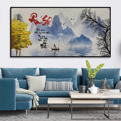 Tranh sơn dầu nhớ ơn người thầy TSD061