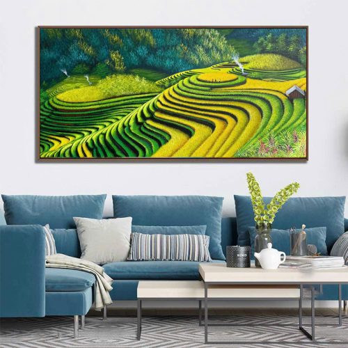Tranh sơn dầu ruộng bậc thang TSD016
