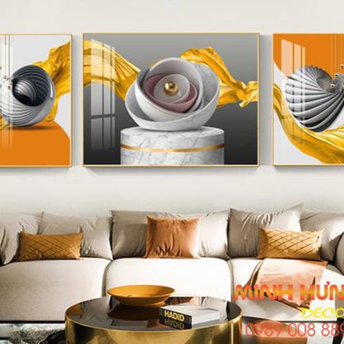 Tranh tráng gương dòng chảy quả cầu TGH8185