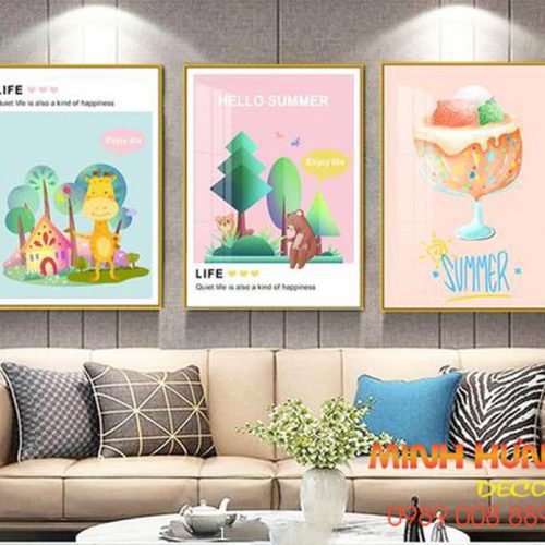 Tranh hoạt hình sắc màu tươi sáng TGH8211