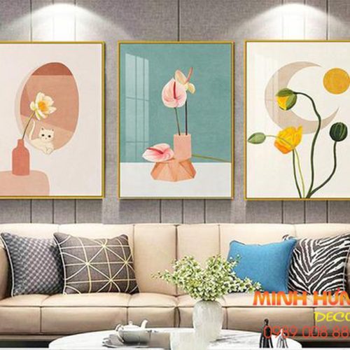 Tranh decor bông hoa nghệ thuật TGH8219