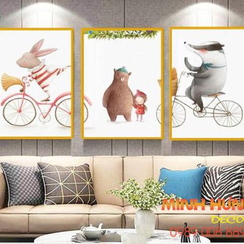 Tranh động vật hoạt hình vui nhộn TGH8220