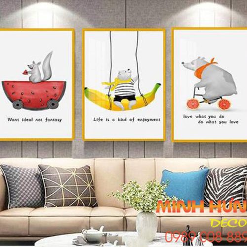 Tranh động vật và trái cây TGH8221