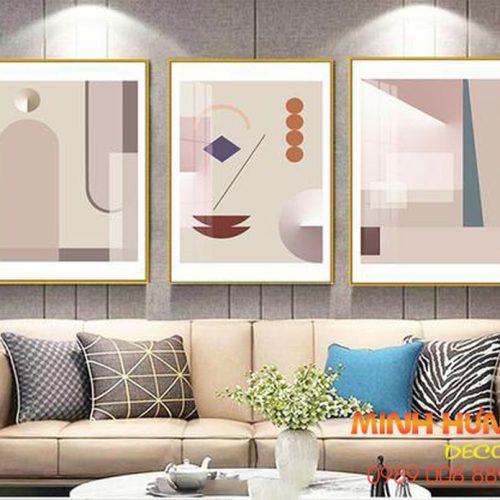 Tranh tráng gương các hình học đa dạng TGH8225